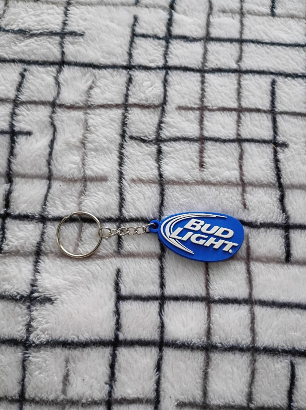 Bud Light Beer Blue Keychain Keyring - Branded Accessory